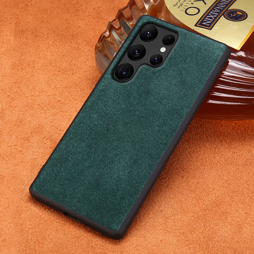 

Cow Suede Genuine Leather Case for Samsung Galaxy S22 Ultra S20 S21 FE S9 S10 S22 Plus Note 20 10 Plus A52S A52 A51 A12 A71 A32