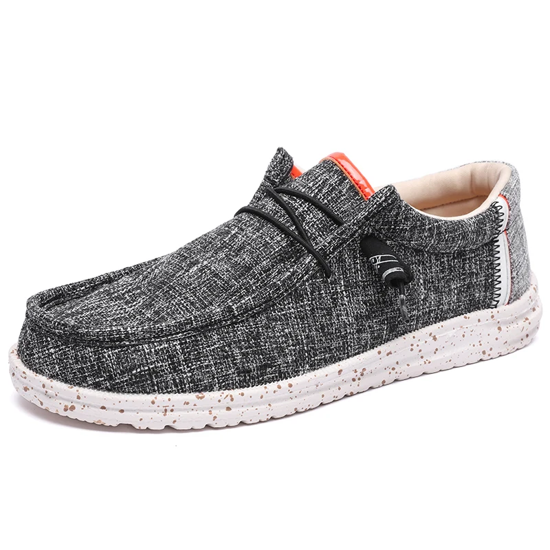 

Men Canvas Shoes 2022 New Boat Shoes Outdoor Slip on Loafer Fashion Casual Flats Lightweight Non Slip Deck Shoes Big Size 48