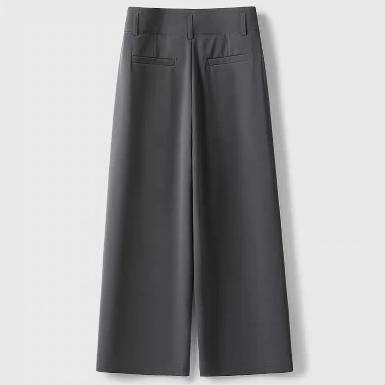 2023 New Women's Spring Summer Korean Style Solid Loose Suit Pants Fashion Casual Female Wide Leg Trousers Clothing  X101