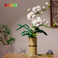 dduia orchid building blocks educational toys small particle building blocks home decoration diy friends bricks girls gift