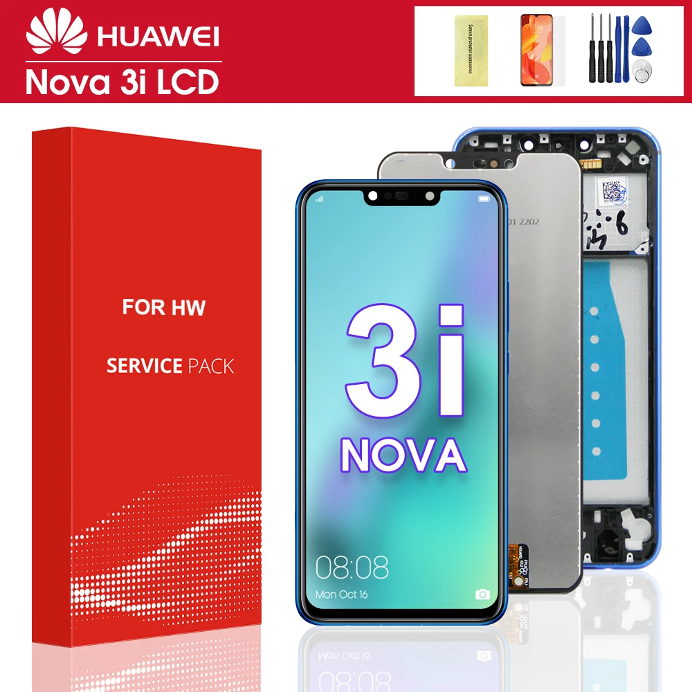 

Оригинальный сенсорный экран 6,3 дюйма для Huawei Nova 3i, ЖК-дисплей для телефона LX2, AL00, LX2r, TL00, Замена сенсорного экрана для P Smart Plus 2018, дисплей с рамкой