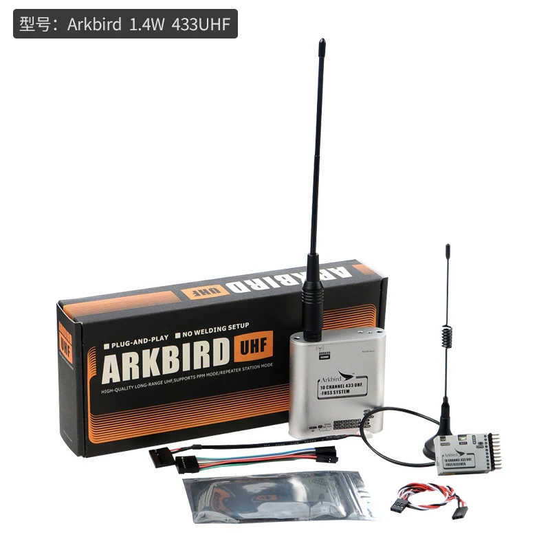 Arkbird 433MHz 10Channel 1.4W 5W 60km FPV UHF FHSS Long Rang System Transmitter Receiver with PPM/PWM/RSSI Tuner/Repeater Mode
