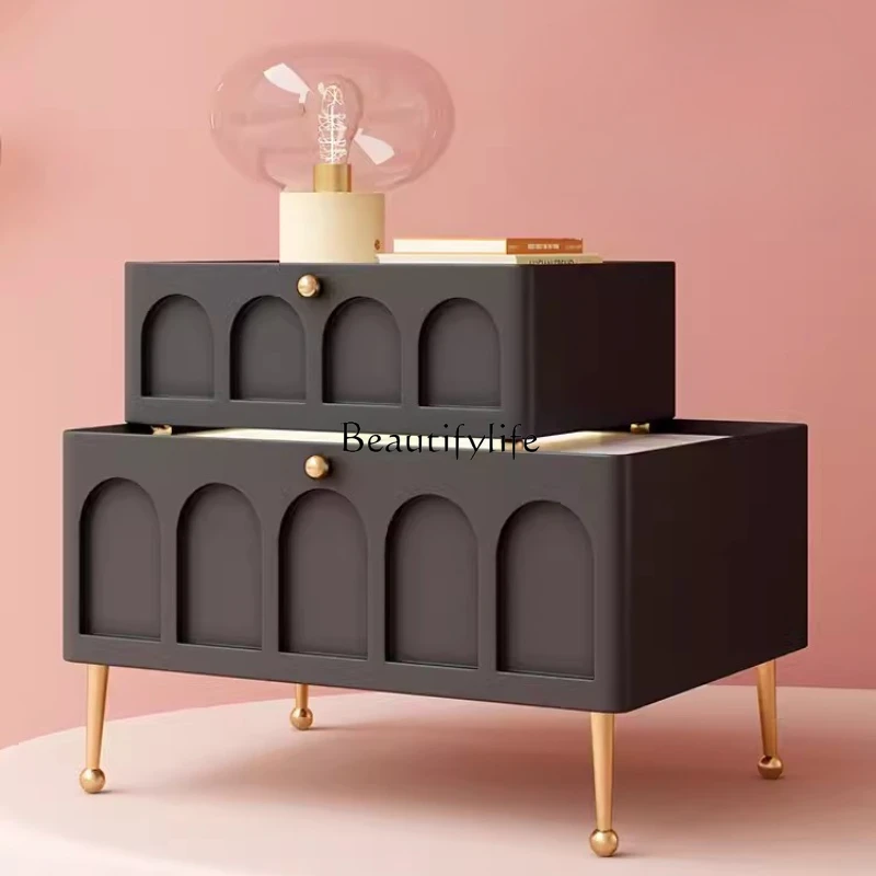 Прикроватная тумбочка в скандинавском стиле простой прикроватный шкаф для