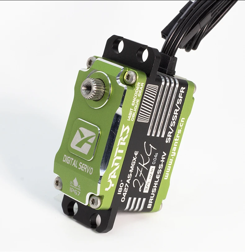 Низкопрофильный бесщеточный водонепроницаемый сервопривод YANTRS, 27 кг, 8,4 в, цифровой магнитный датчик, Радиоуправляемый рулевой механизм для вертолетов с неподвижным крылом