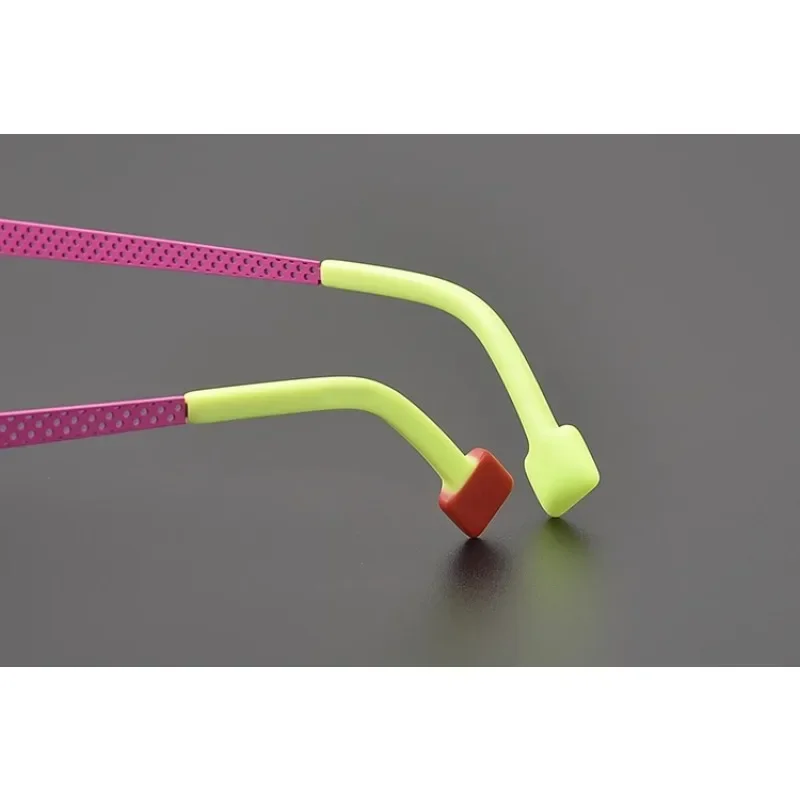 Модные круглые очки из чистого титана полые цветные в оправе женские