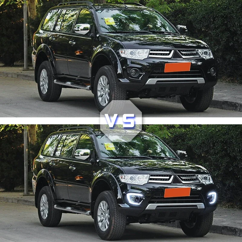 Для Mitsubishi Pajero Sport Montero 2013 2014 2015 дневные ходовые огни противотуманная фара крышка 12