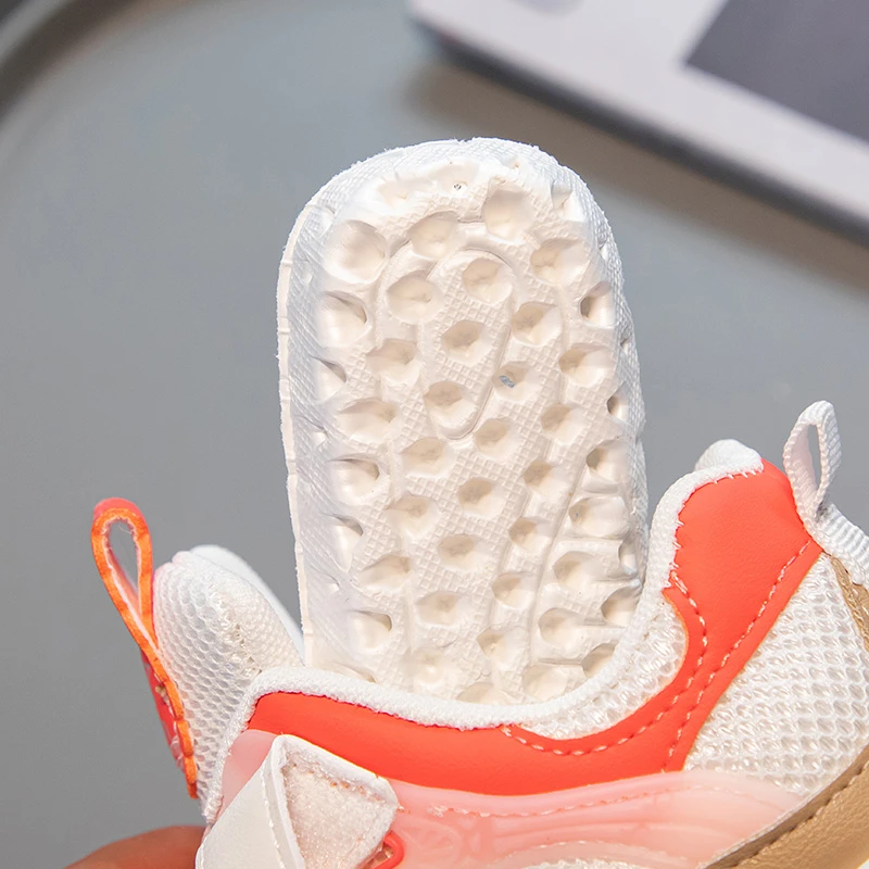 High Quality Boys' Girls' Sports and Leisure Shoes 2022 Autumn New Children's Mesh Sports Shoes Girls Pink Sneakers Size 26-37