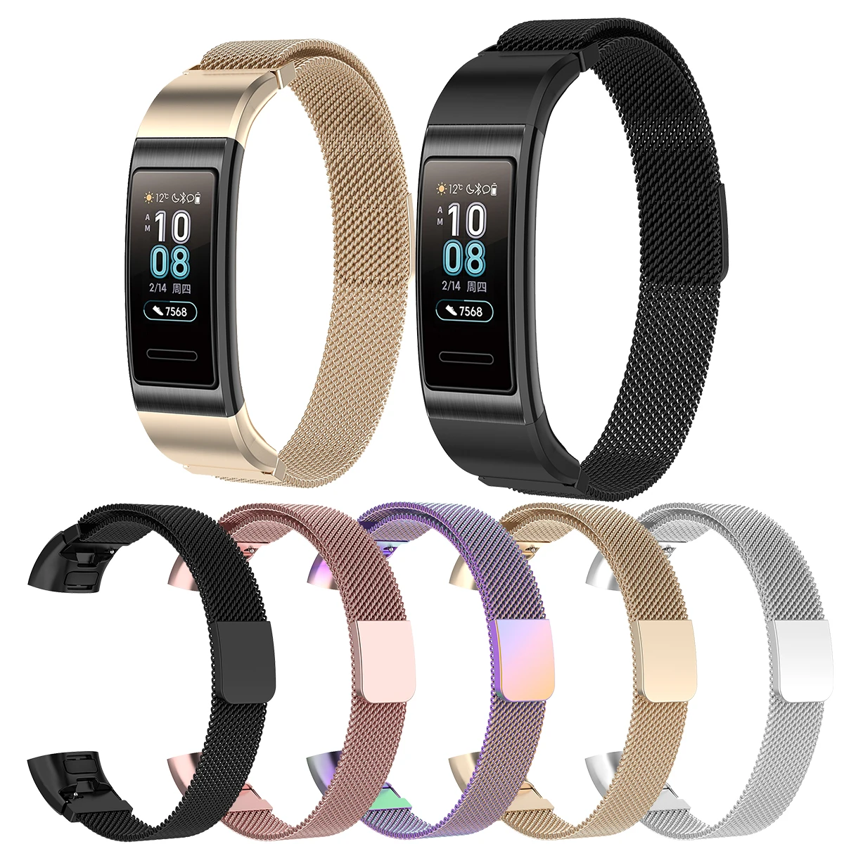 

Metal Strap for Huawei band 3/ 3 pro Smart Watch Stainless Steel Bracelets for Huawei Band 4 Pro Magnetic Loop Correa