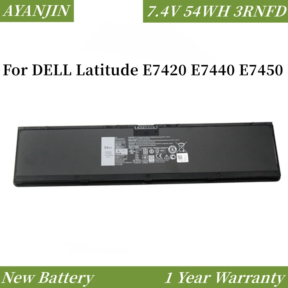 

New 7.4V 54WH 3RNFD Laptop Battery For DELL Latitude E7420 E7440 E7450 V8XN3 G95J5 34GKR 0909H5 0G95J5 5K1GW