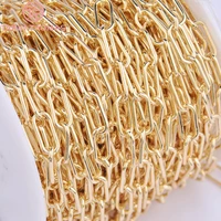 46231 meter chain link7 5x16 5mm 24k gold color brass necklace chains bracelet chains quality diy jewelry findings accessories