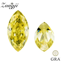 marquise cut moissanite stone lemon yellow with certificate waist code gemstone vvs excellent for custom jewelry making