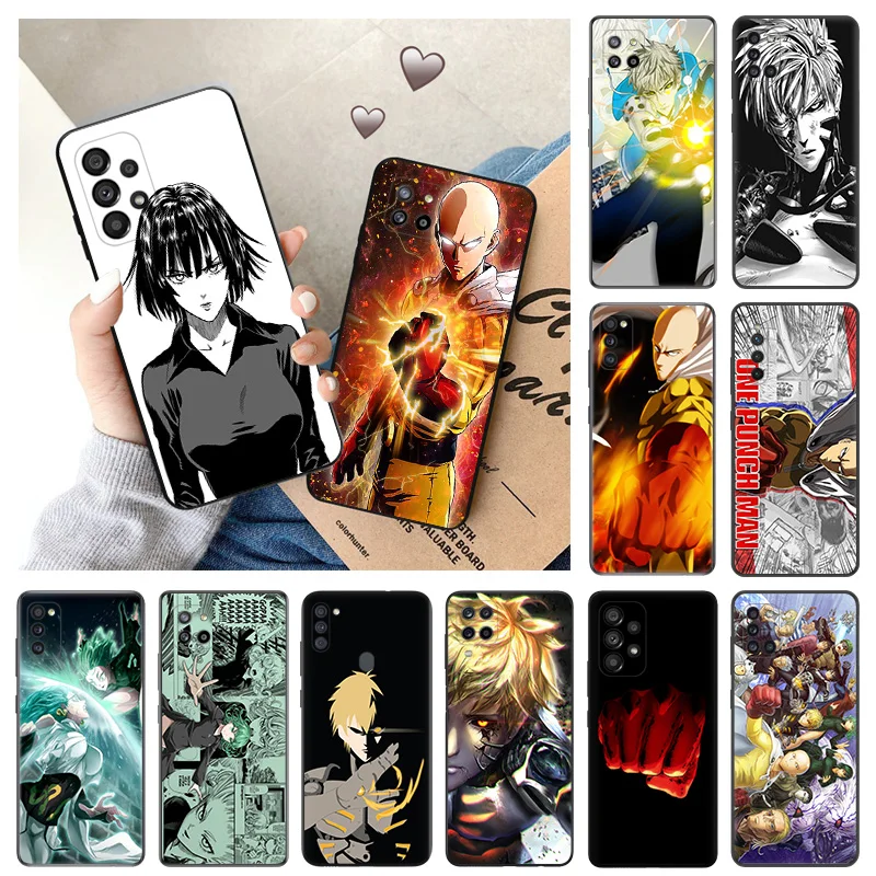 

Silicone Phone Case for Samsung A73 A72 A71 A53 A52 A51 A42 A41 A33 A32 A31 A23 A22 A21 A14 A13 A12 A11 One Punch Man Cover