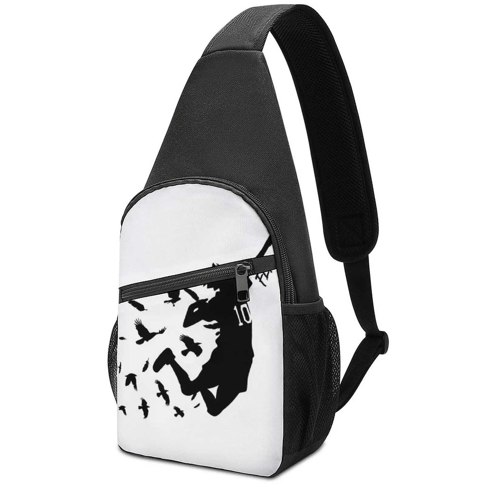 

Hinata Shoyo Fly High Karasuno Chest Bags Men Haikyuu Camping Shoulder Bag Casual Print Small Bag Phone Outdoor Sling Bags