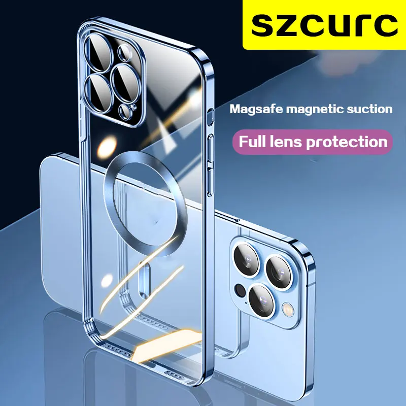 Ceny Dla IPhone 13 Pro Max Case Nowy Magsafe Ssanie Magnetyczne Wysokiej Klasy Luksus Dla Iphone 12 11 Etui Na Telefon Anty Upadek Osłona Ochronna