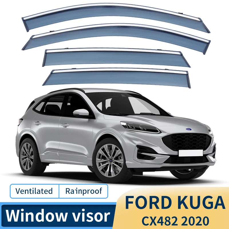 Window Visor For FORD Escape KUGA CX482 2020-today Auto Door Visor Weathershields Window Protectors