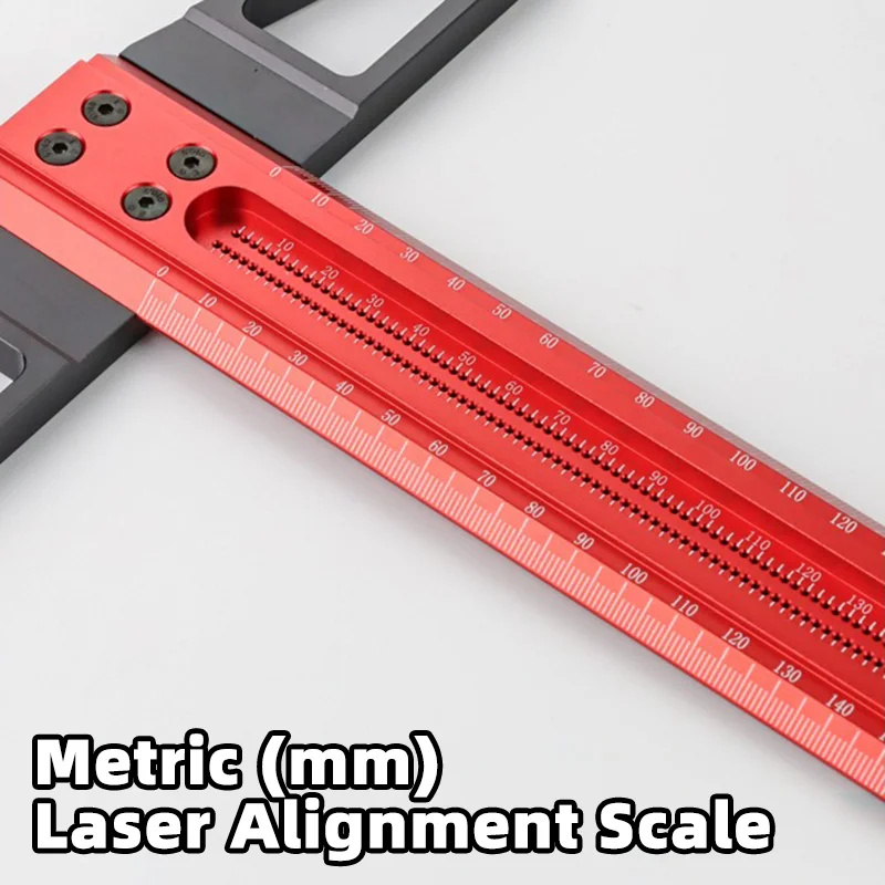 Деревообрабатывающая линейка 300/400/500 мм точная Алюминиевая для отверстий