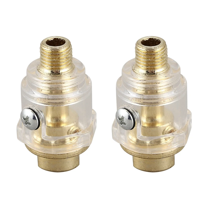 2X Compressed Air Oiler Oil Lubricator 6Mm Compressed Air Mist Oil 1/4 Inch