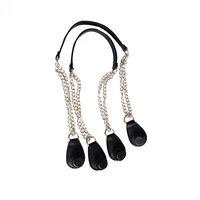 free shipping 1 pair silver long double chain handles for eva bag women bag shoulder handbag