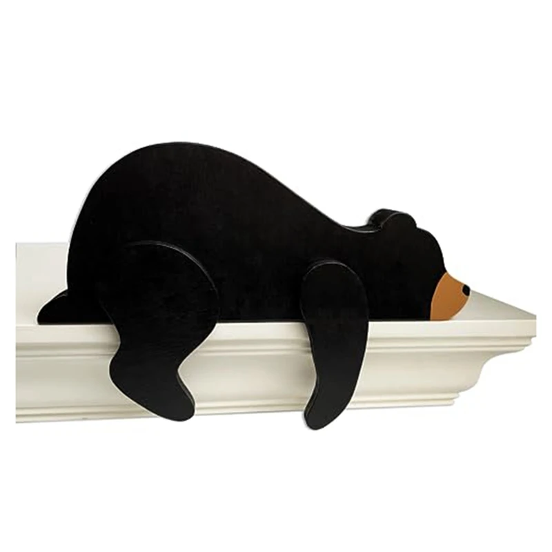 

Woodland Nursery Decor Bear Decoration, Wooden-Wilderness Sleeping Bear, Safari-Forest Decor For Babyoom Bedroom Durable