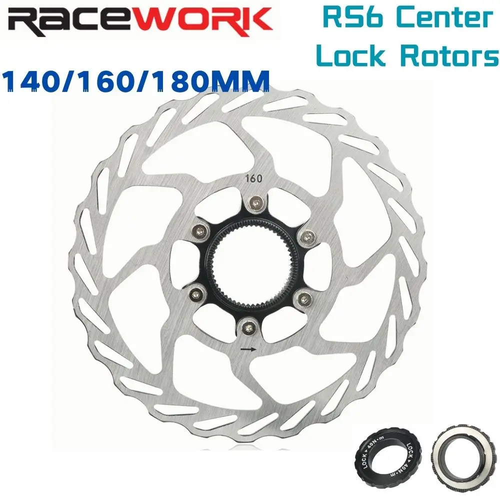 

Racework MTB Disc Brake Rotor Center Lock 140/160/180mm Mountain Road Bike Heat Dissipation Cooling Hollow Pads BIKE PARTS