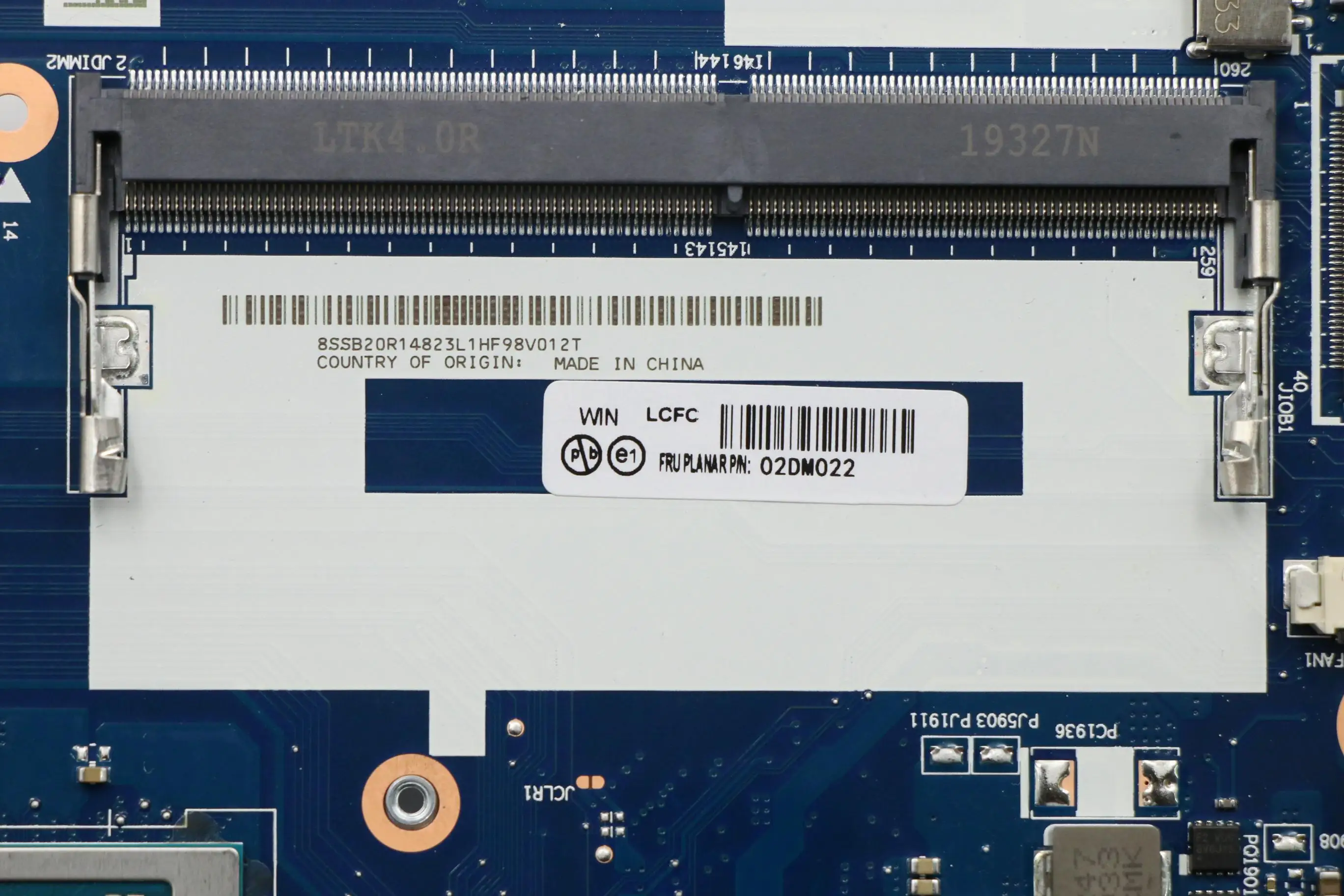 Рисунок 6 - SN NM-C061 FRU PN 02DM025 CPU AMDR33200U