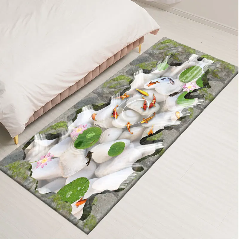 Фланелевые коврики для гостиной прихожей коридора с рисунком рыбы напольные
