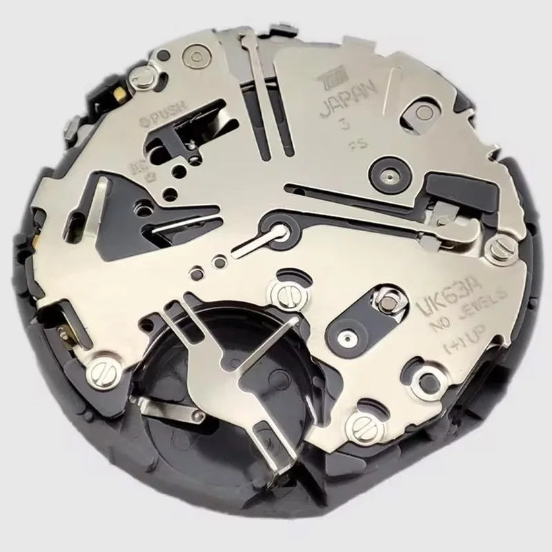 6-часовая дата черный одинарный календарь VK63 VK63A Серия VK Механизм часов Кварцевый