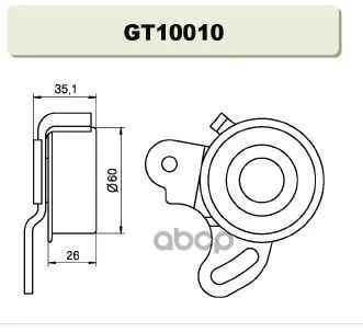 Ролик Натяжителя Ремня Mitsubishi GMB арт. GT10010