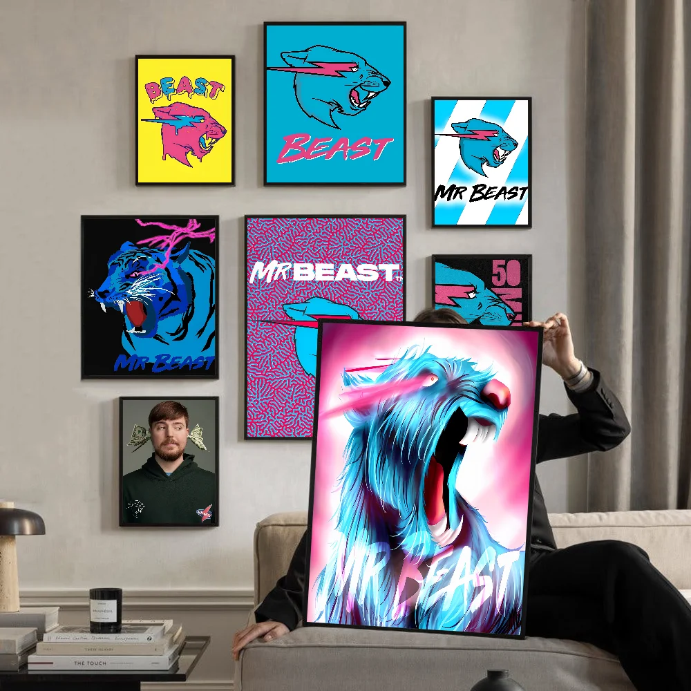 Игра Blogger M-MrBeast DIY липкий постер водостойкая бумажная наклейка кофейня бар