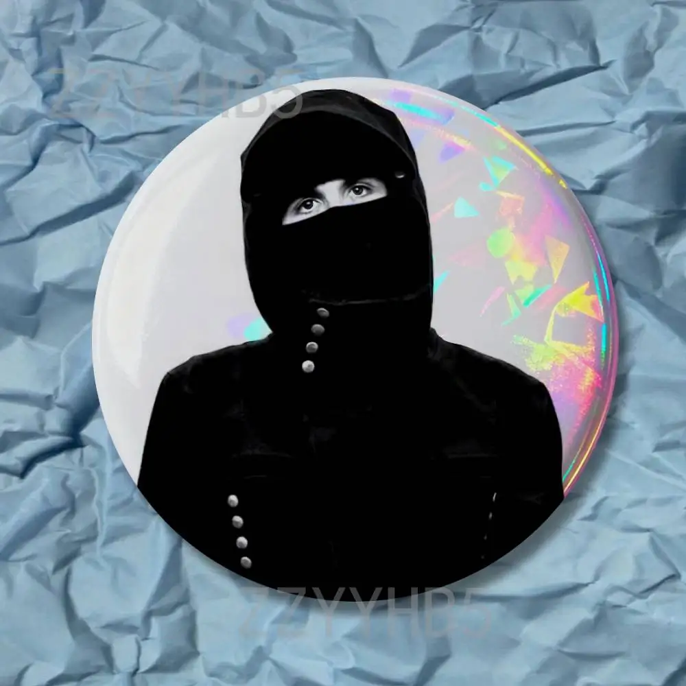 Фото E-EsDeeKid Rebel 4 Raws Enamel Pin Tinplate Round Brooch Badges 58mm 44mm 32mm 75mm 25mm №4