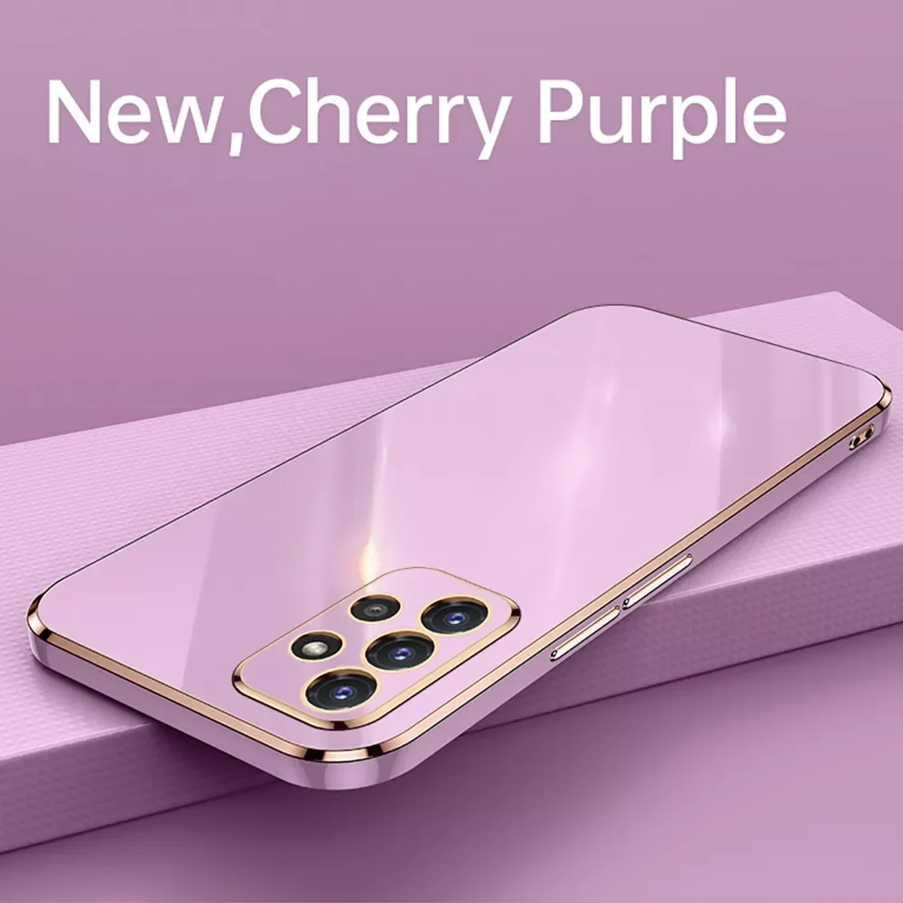 

Free Shipping Electroplated Square Frame Phone Case For Samsung Galaxy S22 A32 A72 A52 A 72 52 S21 S22 Ultra S20 FE Soft Silicon