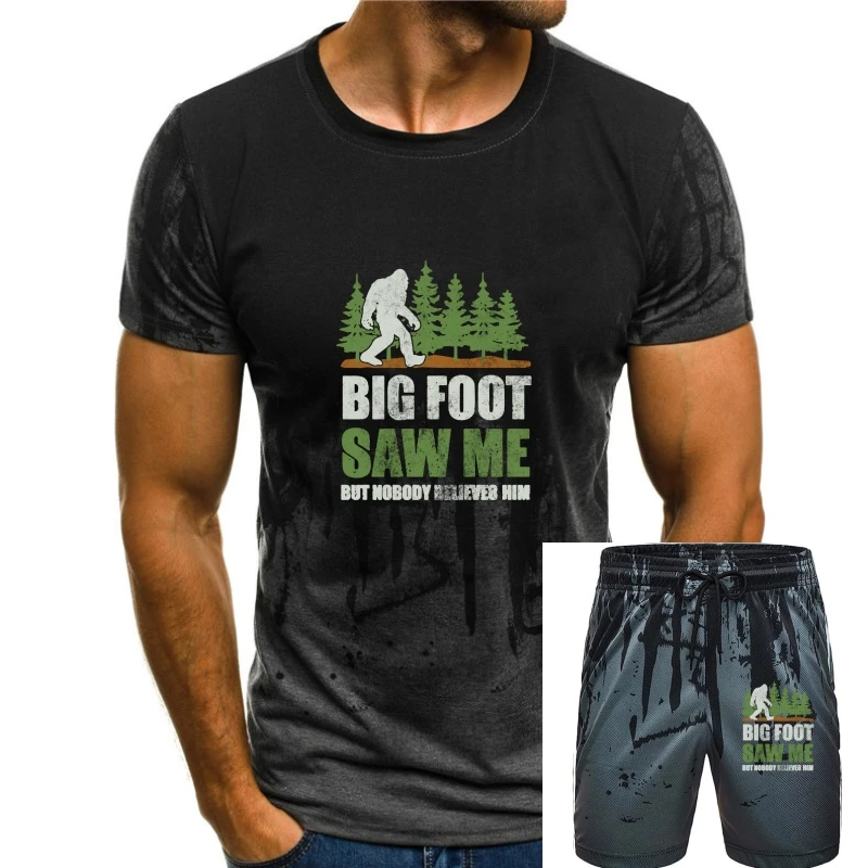 

Men t-shirt Bigfoot Saw Me But Nobody Believes Him Sasquatch gifts tshirt Women t shirt