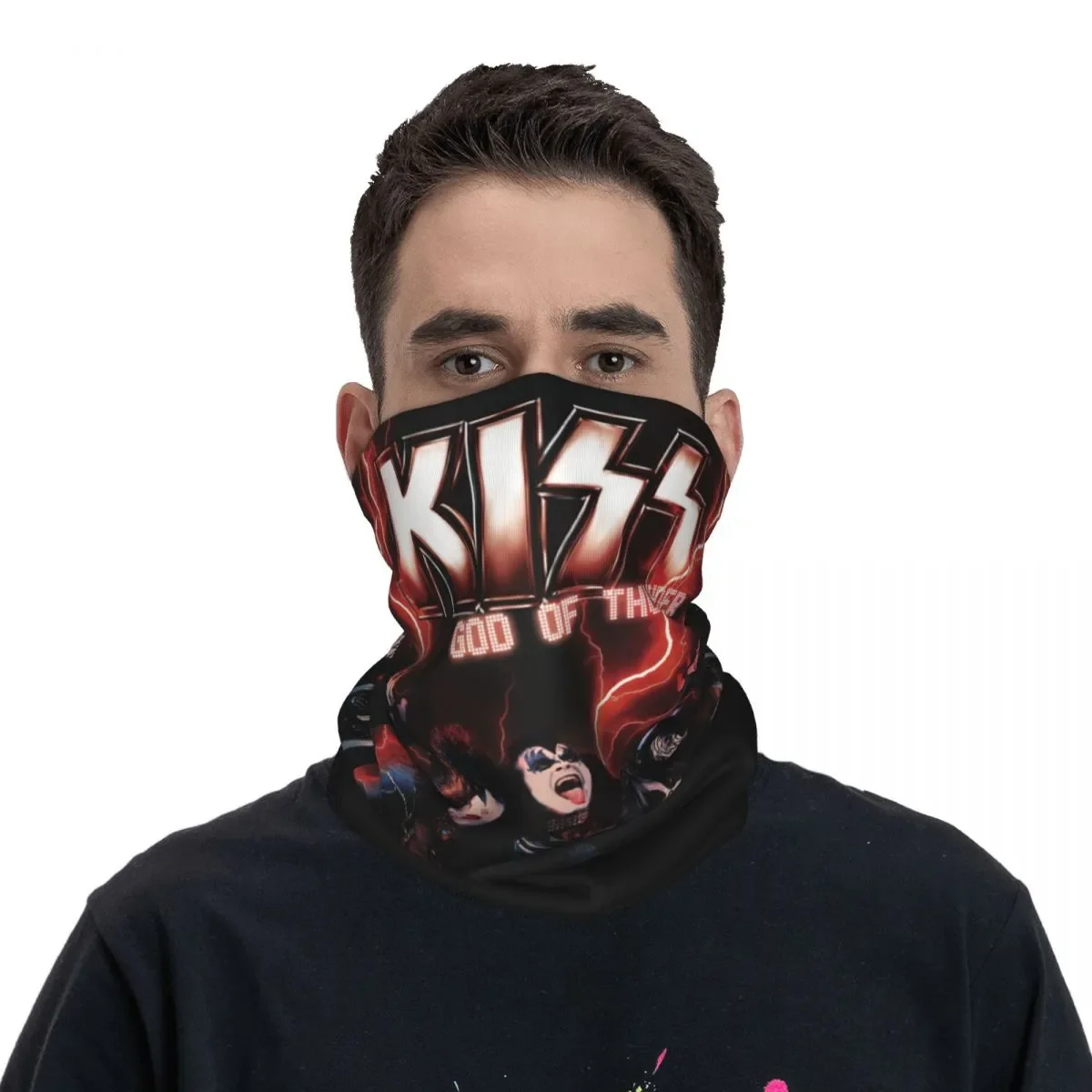 

Шарф-Бандана Kiss Rock Band, Многофункциональный дышащий, музыкальный, бог грома, для взрослых