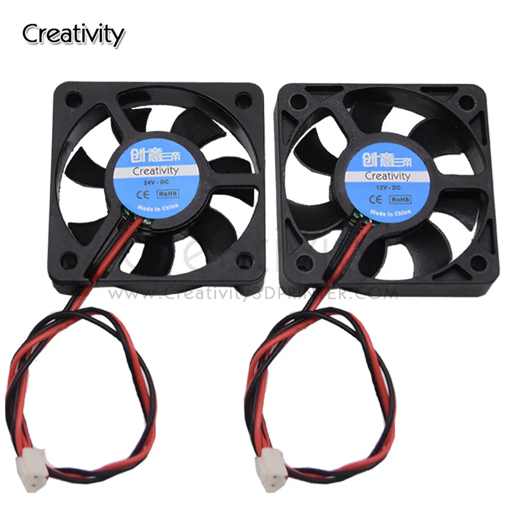 

Creativity 3D Printer Cooling Fan 4010/5010 With 2 Pin XH 2.54 Cable Cooler DC 12V 24V Cooling Fan DIY Reprap For J-head hotend
