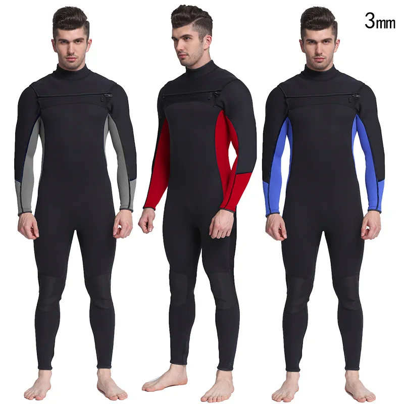 2022 Diving Suit 3mm Neoprene Men Scuba Chest Zipper Diving Clothes Surfing Kitesurf Snorkeling Spearfishing Wetsuit Underwater