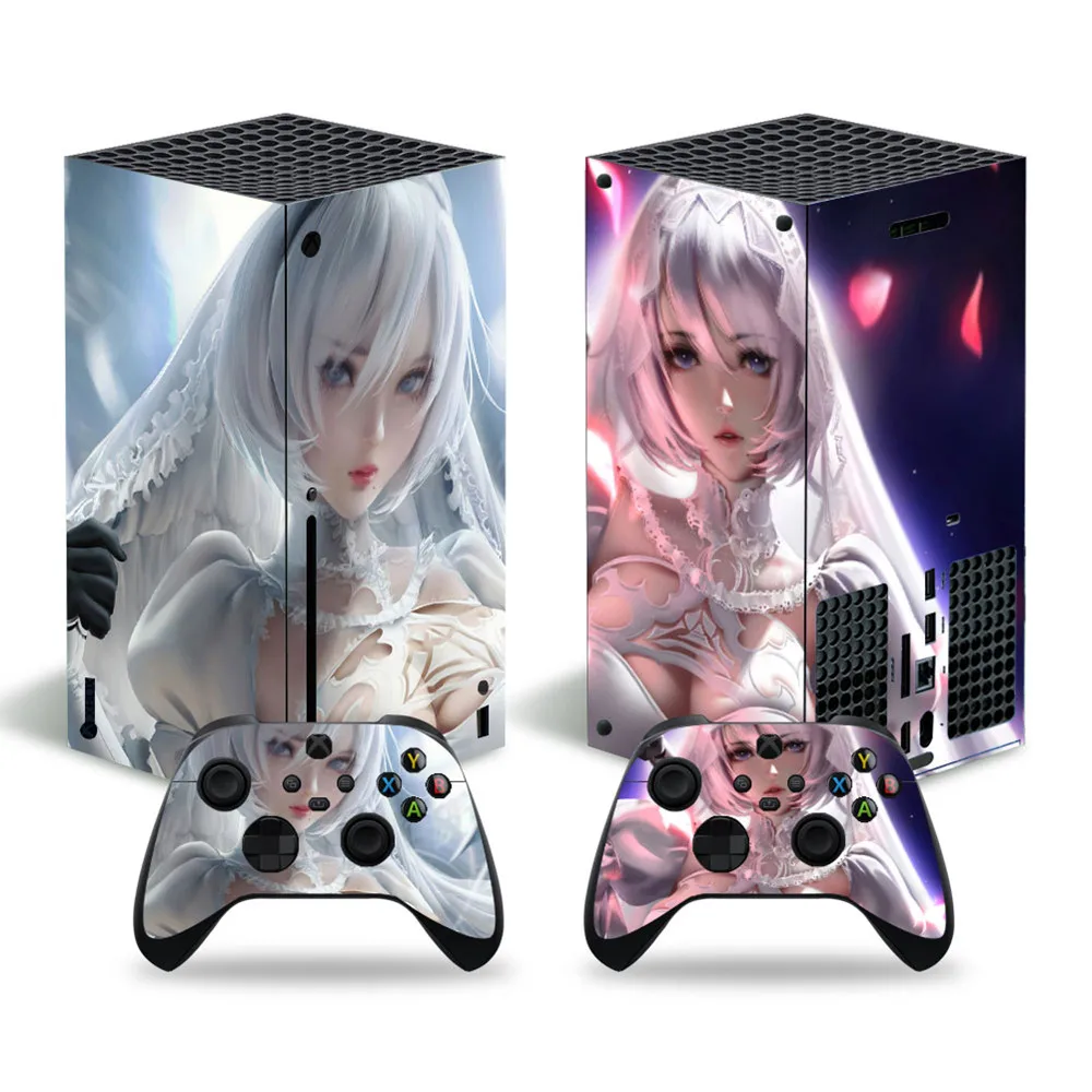 

Anime Girl Skins Compatible with Xbox Series X Console Controllers, Vinyl Decal Stickers for Xbox Series X