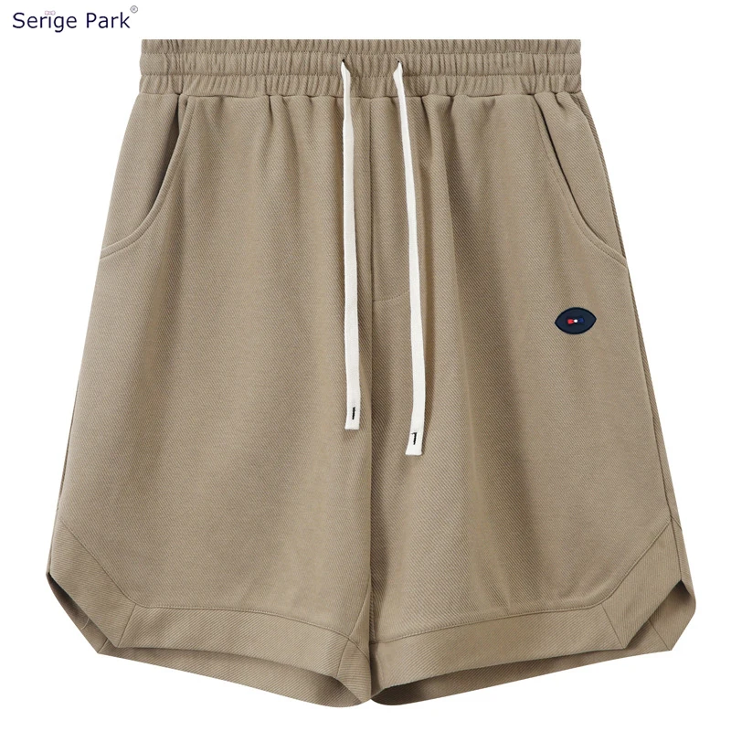 Summer Shorts Men's Cotton Elastic Belt Luxury Design Bowknot New Casual Shorts Men's Clothing Daily Casual Five Crop Pants
