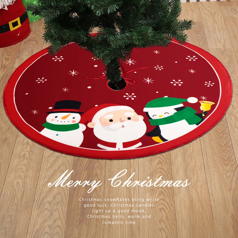

Christmas Creative Exquisite Printed Tree Skirt Xams Tree Bottom Decor Merry Christmas Decoarations For Home Navidad Ornaments