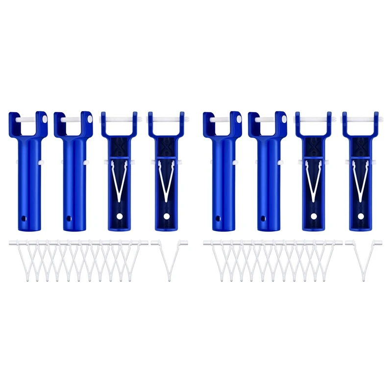 

8Pcs Swimming Pool Vacuum Head Handles Pool Cleaning Tool Replacement Accessories With 24Pcs V-Shaped Clip