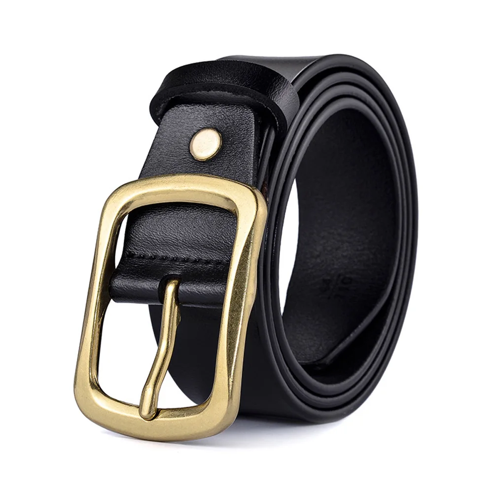 Leather Belt for Women High Quality Metal Pin Buckle with Cowhide Belts Cinturones Para Mujer Cheapify Dropshipping