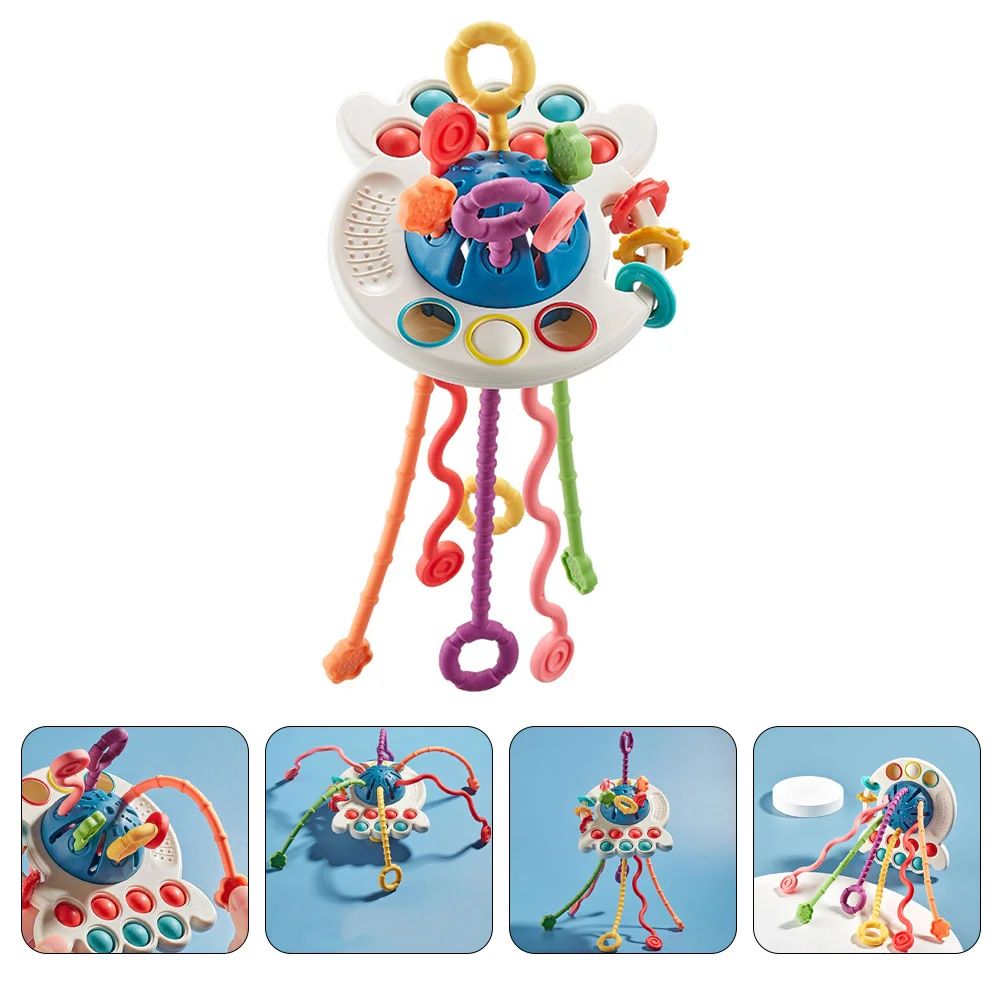

Toys Toystring Baby Silicone Sensory Rope Travel Montessori Octopus Activity Teether Early Kids Interactivetoddler Ufo