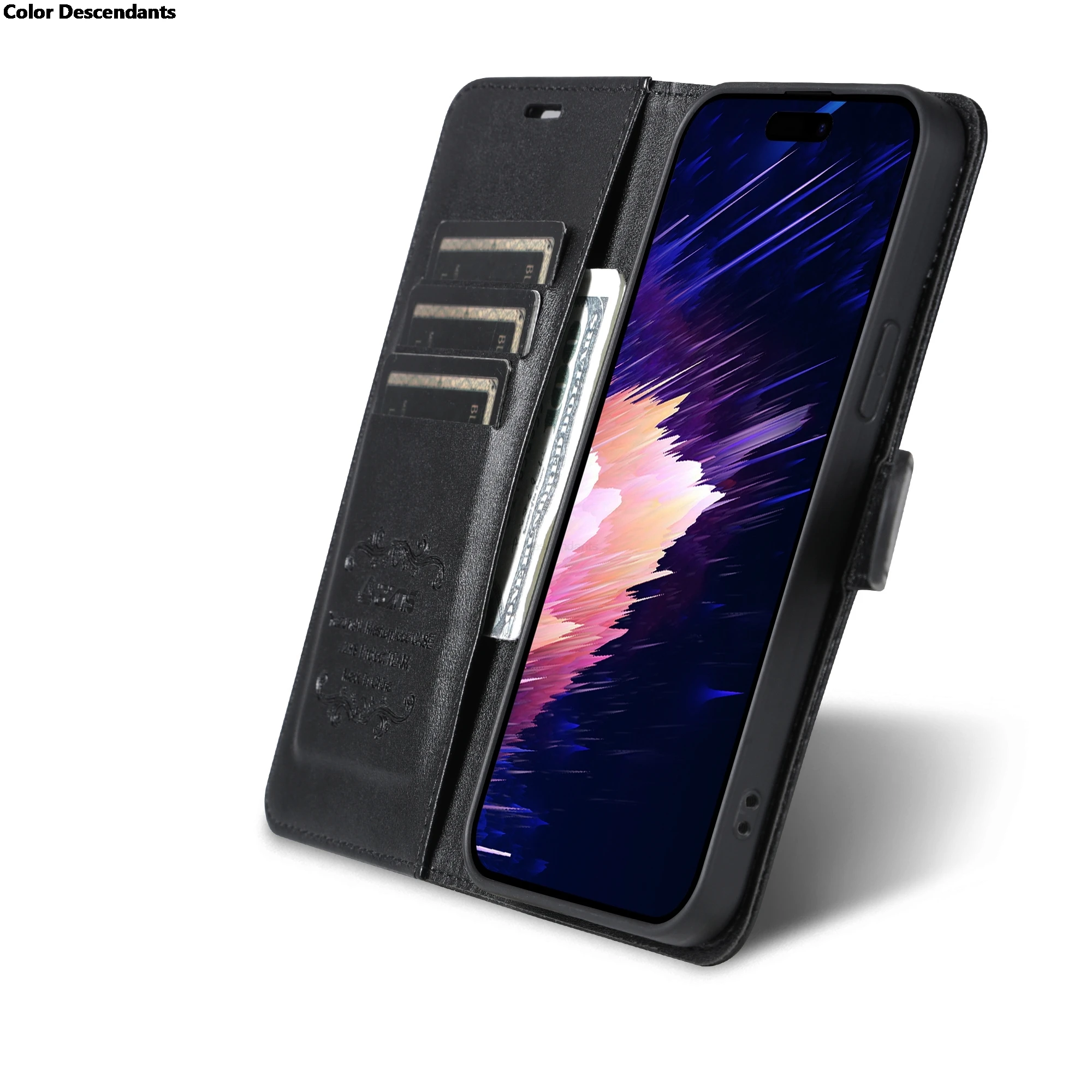 Простой чехол-держатель для карт OPPO A36 PESM10/A76 CPH2375 откидная крышка из