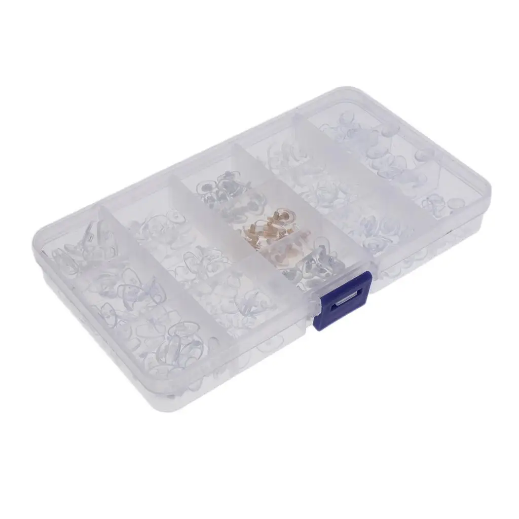 

15 Style Eyeglass Nose Pads Set 150 Pairs Soft PVC Glasses Nosepad with Case