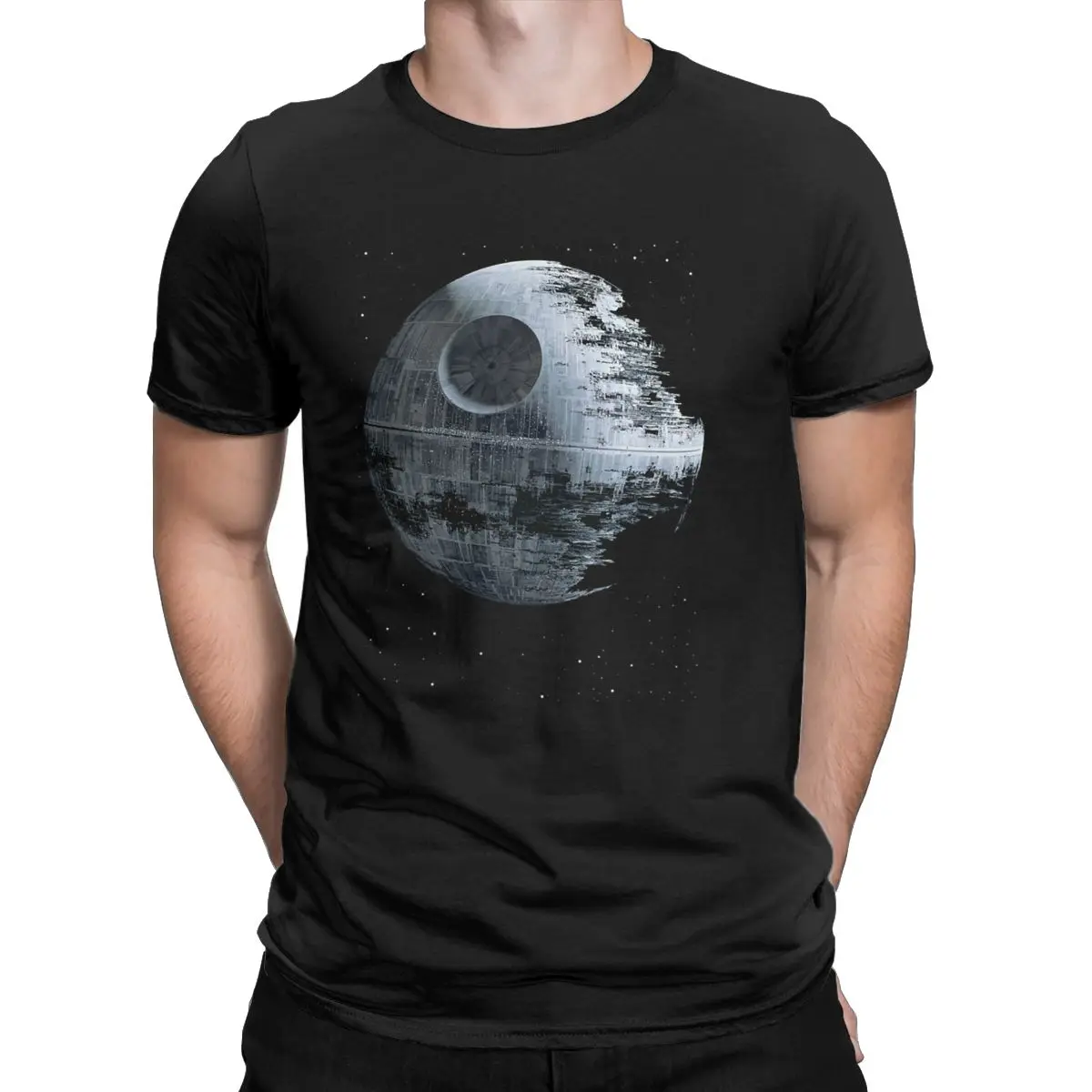 

Men's T-Shirt Disney Death Star Novelty Pure Cotton War Tee Shirt Short Sleeve T Shirts Crew Neck Tops Unique