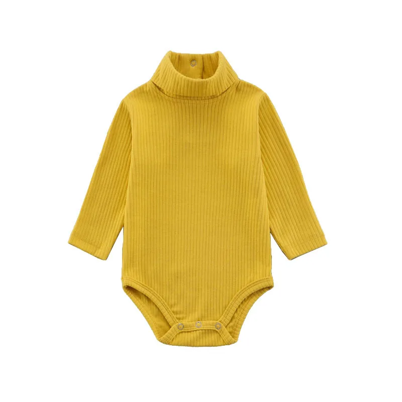 

Baby Bodysuits Girl Rompers Boy Jumpsuits Toddler Jumper Body Long Sleeve High Collar Sleeper 6M 9M 12M 18M Autumn Winter Spring