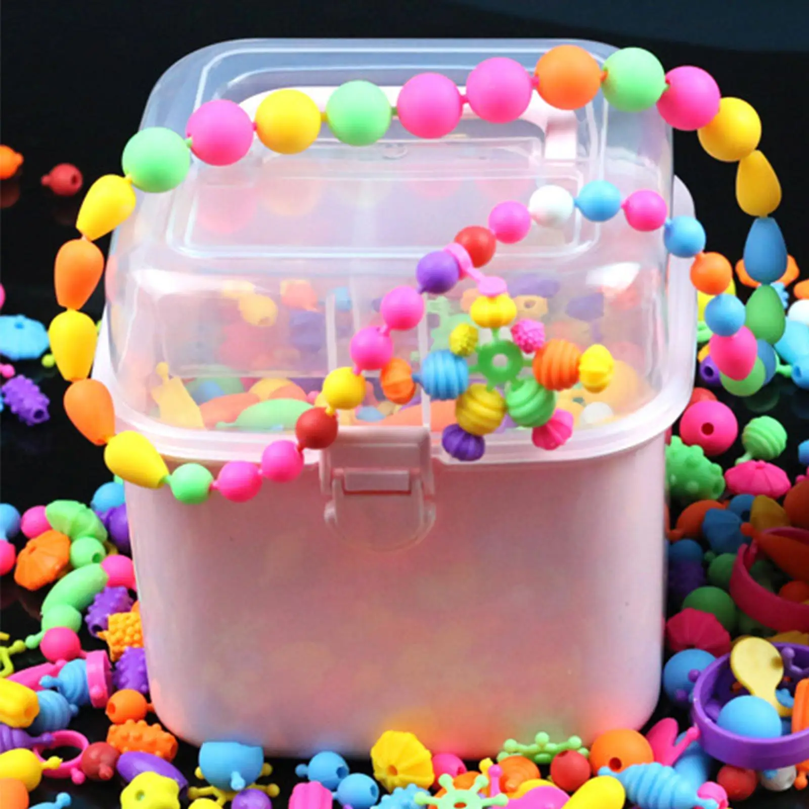 

550Pcs Kids Jewelry Making Kit Creative DIY Jewelry Set Toys for Hairband