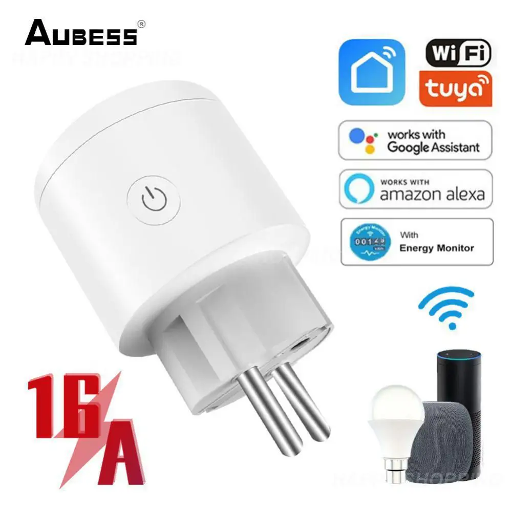 

Eu Smart Plug Tuya Dual Module 16a With Power Metering Timer Hot Supported By Alexa Google Assistant Smart Home