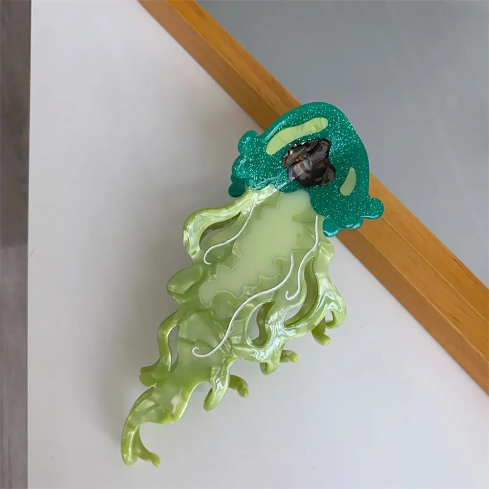 1 шт. новинка заколка для волос в виде акулы медузы ацетатная лабка летняя пляжная