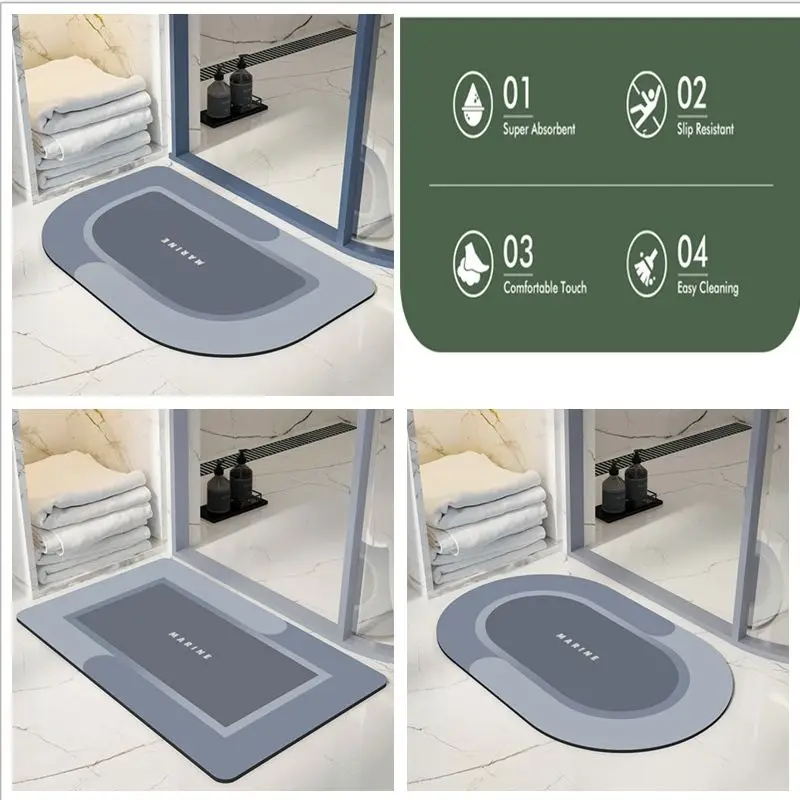 

Antiskid Mat for Bathroom Simple Style Rug Kitchen Entrance Soft Doormat Absorbent Carpet коврик для ванной Home Decoration Rugs