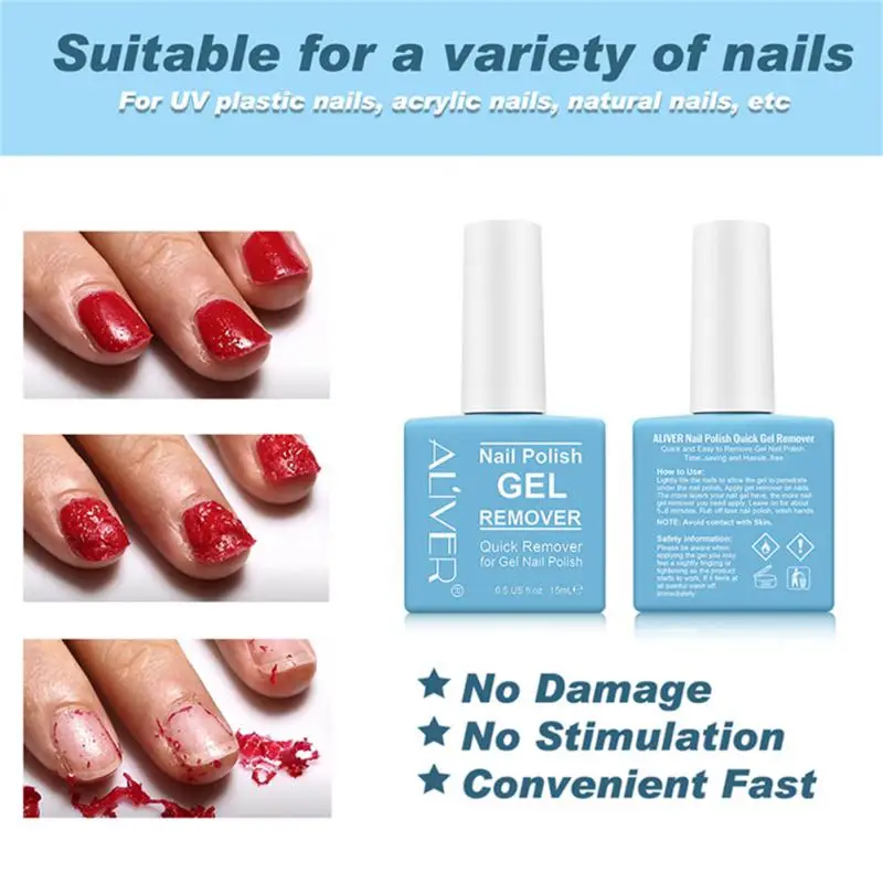 

Burst Nail Art Polish Remover Easily Quickly Removes Soak-Off Gel Polish Coat Cleaner Semi Permanent Remover Fast Manicure Gel